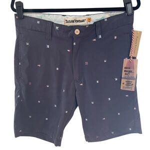 NWT Tailor Vintage Navy Blue Newport Fit 9” Inseam Hybrid Swim Shorts Size 30